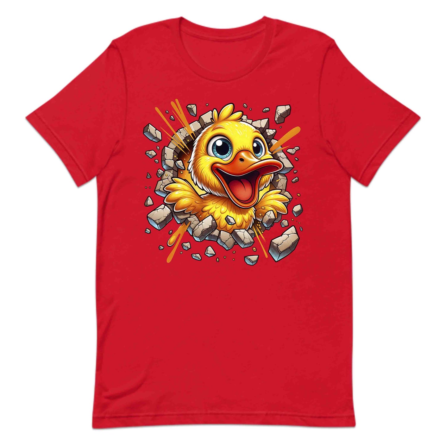 Duck Breaking Through Wall 3D Realistic Yellow Cartoon Duck | PRODUCT CODE: DKCUBRKNWLY