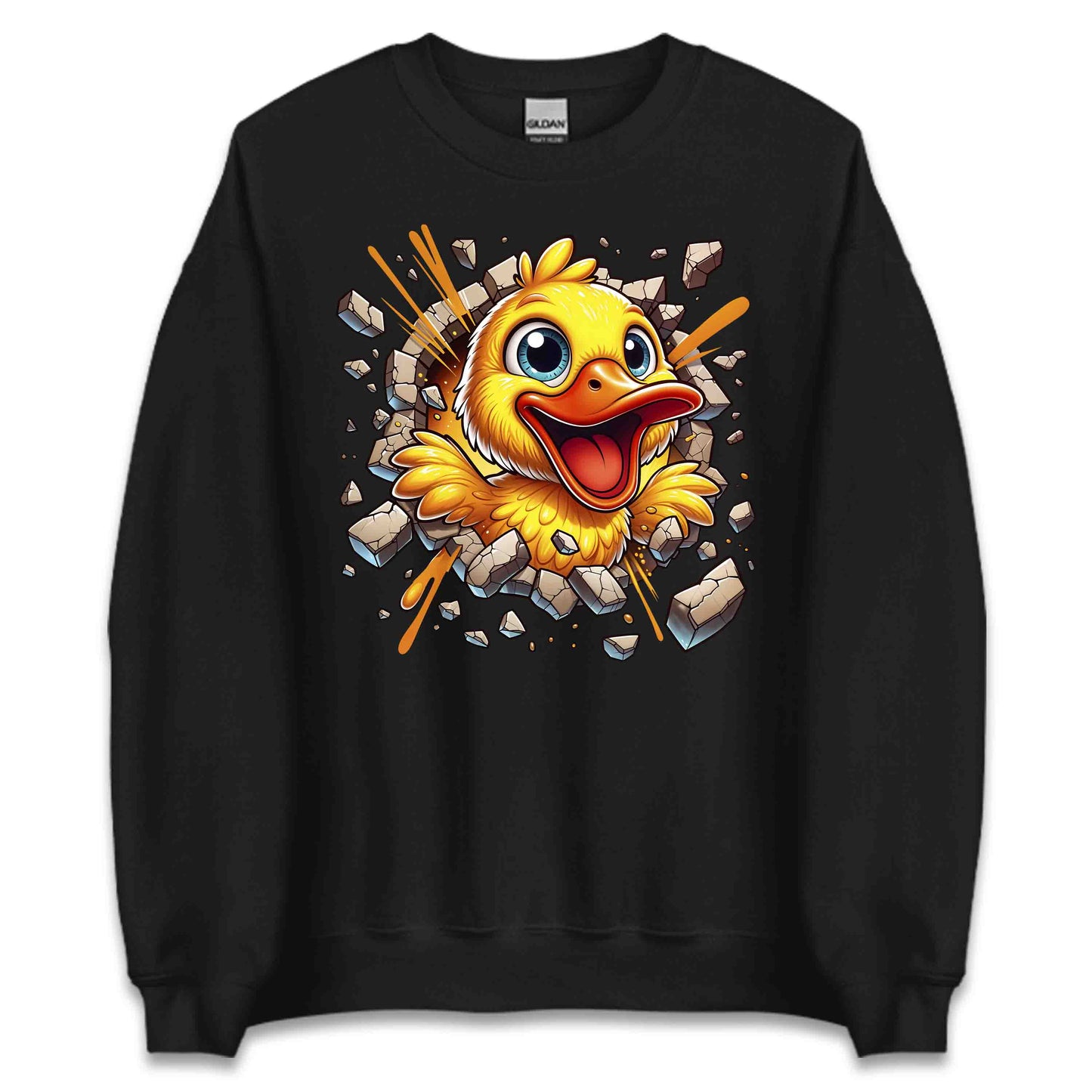 Duck Breaking Through Wall 3D Realistic Yellow Cartoon Duck | PRODUCT CODE: DKCUBRKNWLY