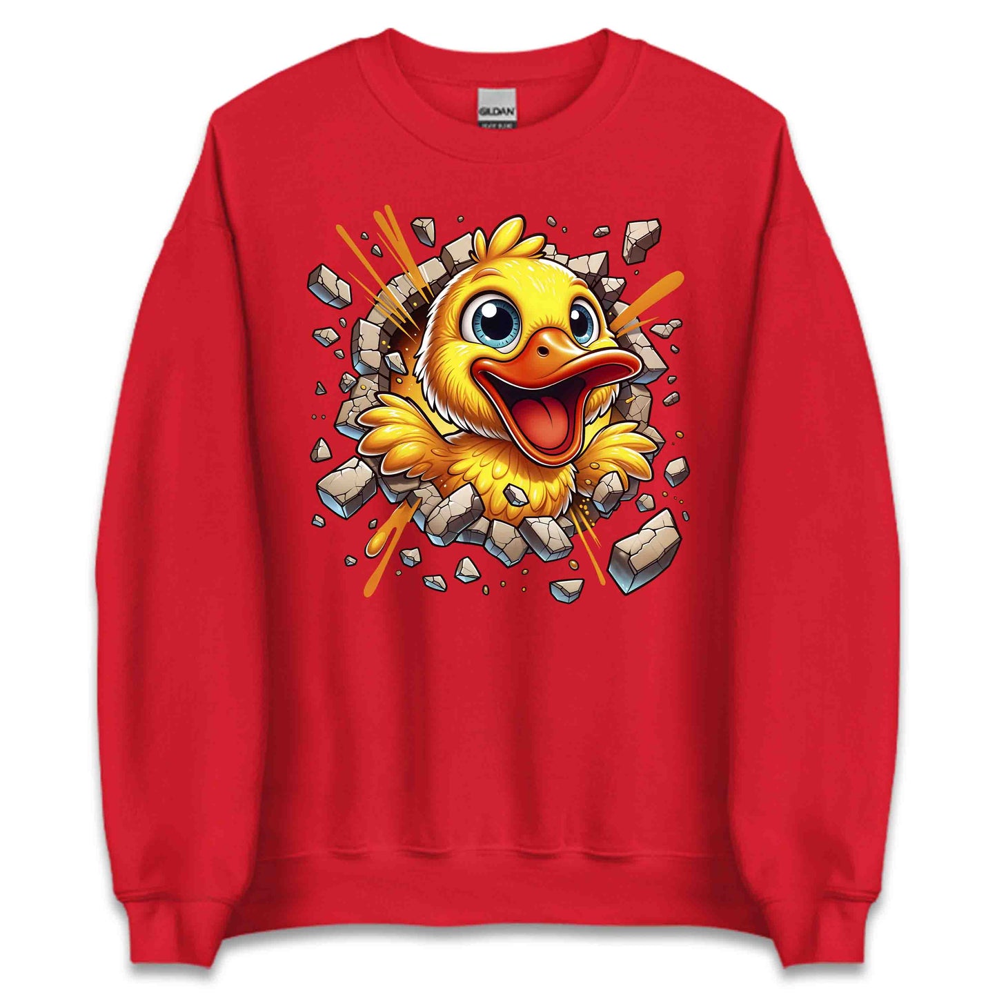 Duck Breaking Through Wall 3D Realistic Yellow Cartoon Duck | PRODUCT CODE: DKCUBRKNWLY