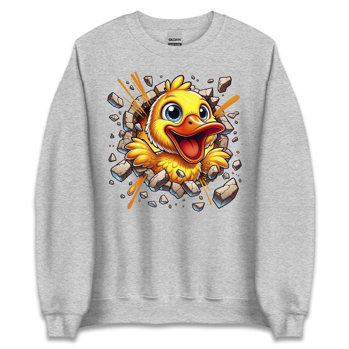 Duck Breaking Through Wall 3D Realistic Yellow Cartoon Duck | PRODUCT CODE: DKCUBRKNWLY