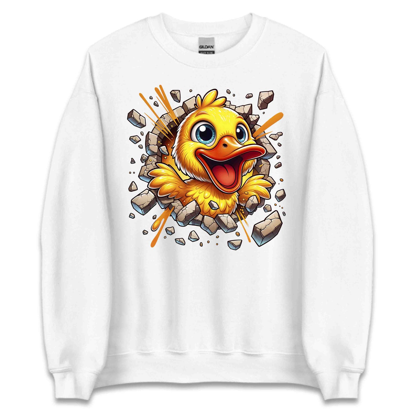 Duck Breaking Through Wall 3D Realistic Yellow Cartoon Duck | PRODUCT CODE: DKCUBRKNWLY
