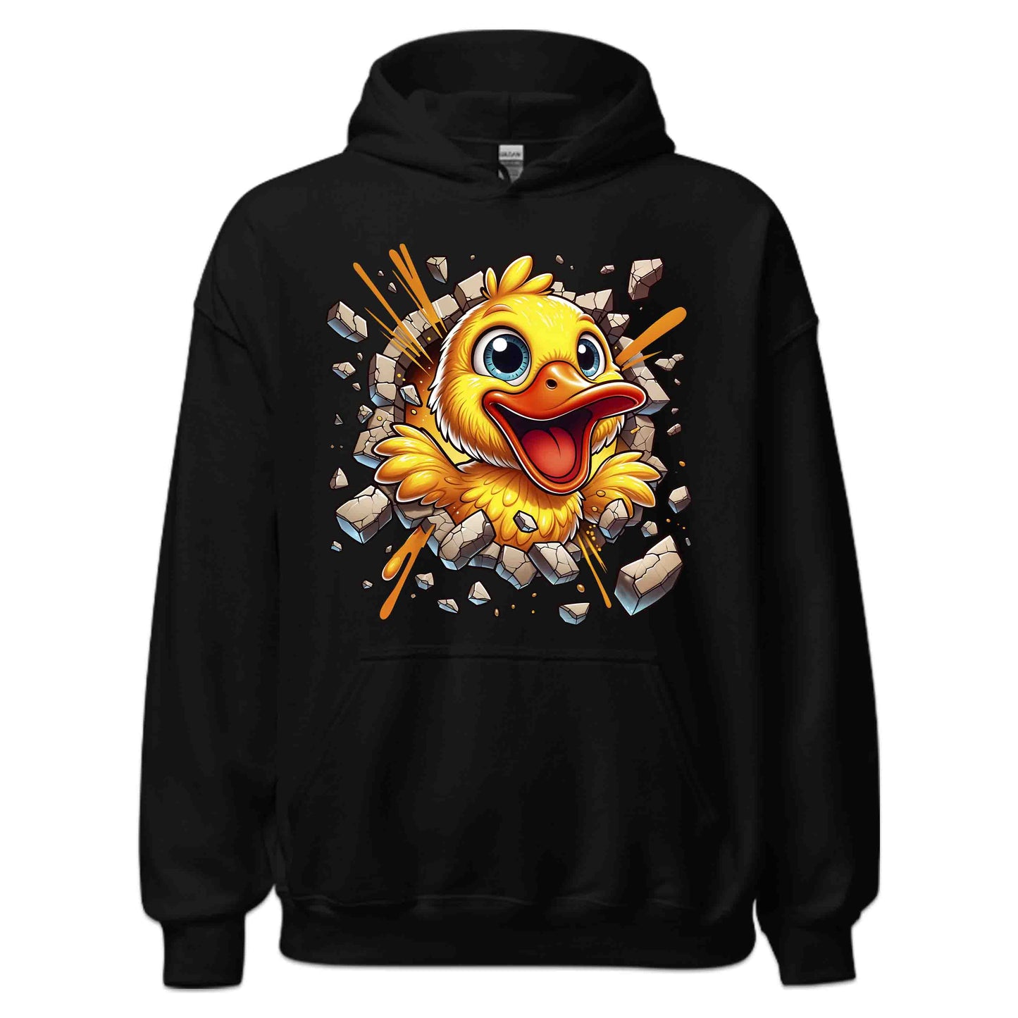 Duck Breaking Through Wall 3D Realistic Yellow Cartoon Duck | PRODUCT CODE: DKCUBRKNWLY