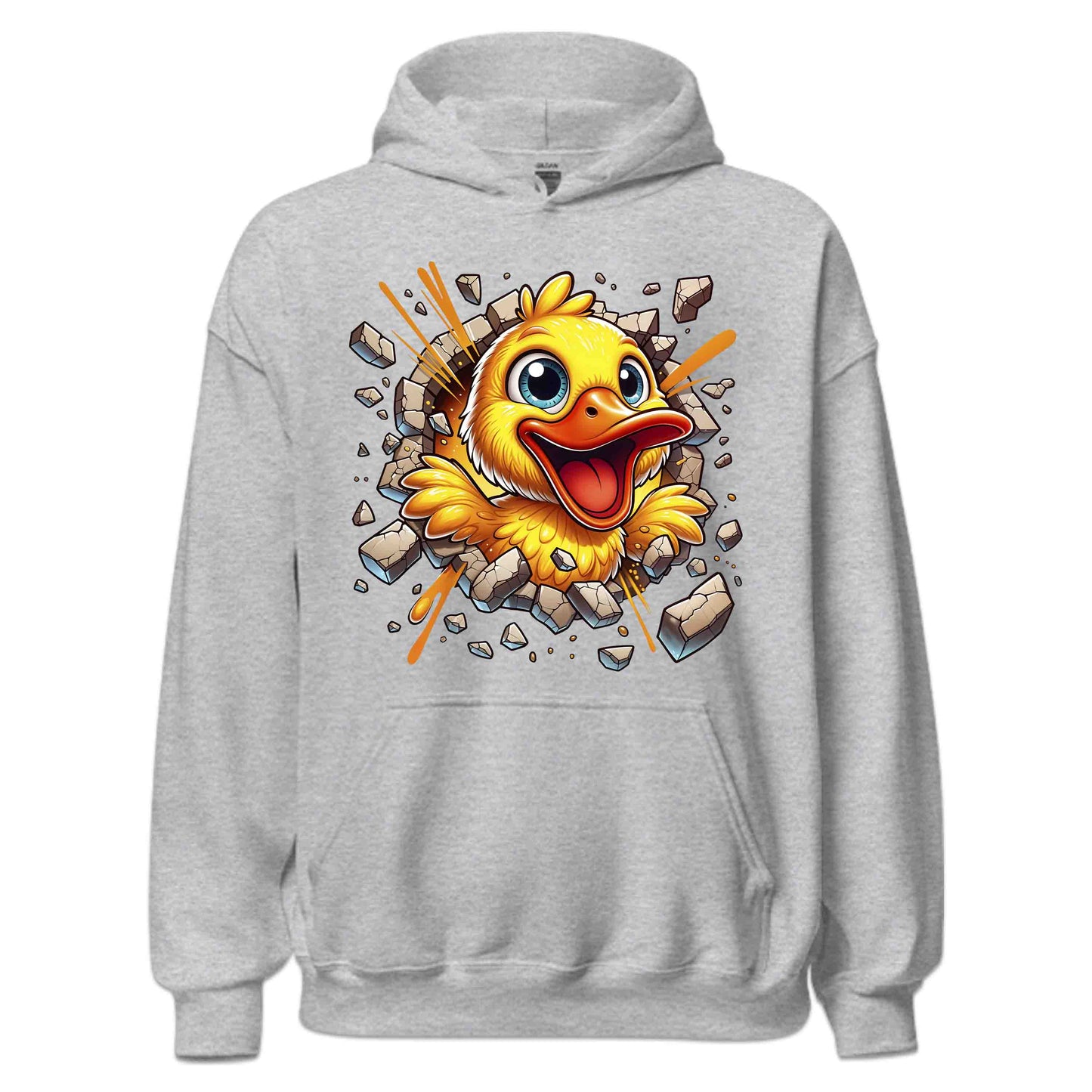 Duck Breaking Through Wall 3D Realistic Yellow Cartoon Duck | PRODUCT CODE: DKCUBRKNWLY