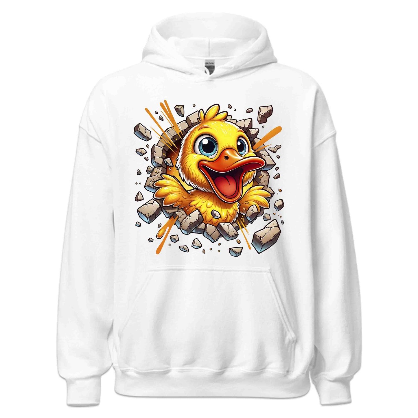 Duck Breaking Through Wall 3D Realistic Yellow Cartoon Duck | PRODUCT CODE: DKCUBRKNWLY