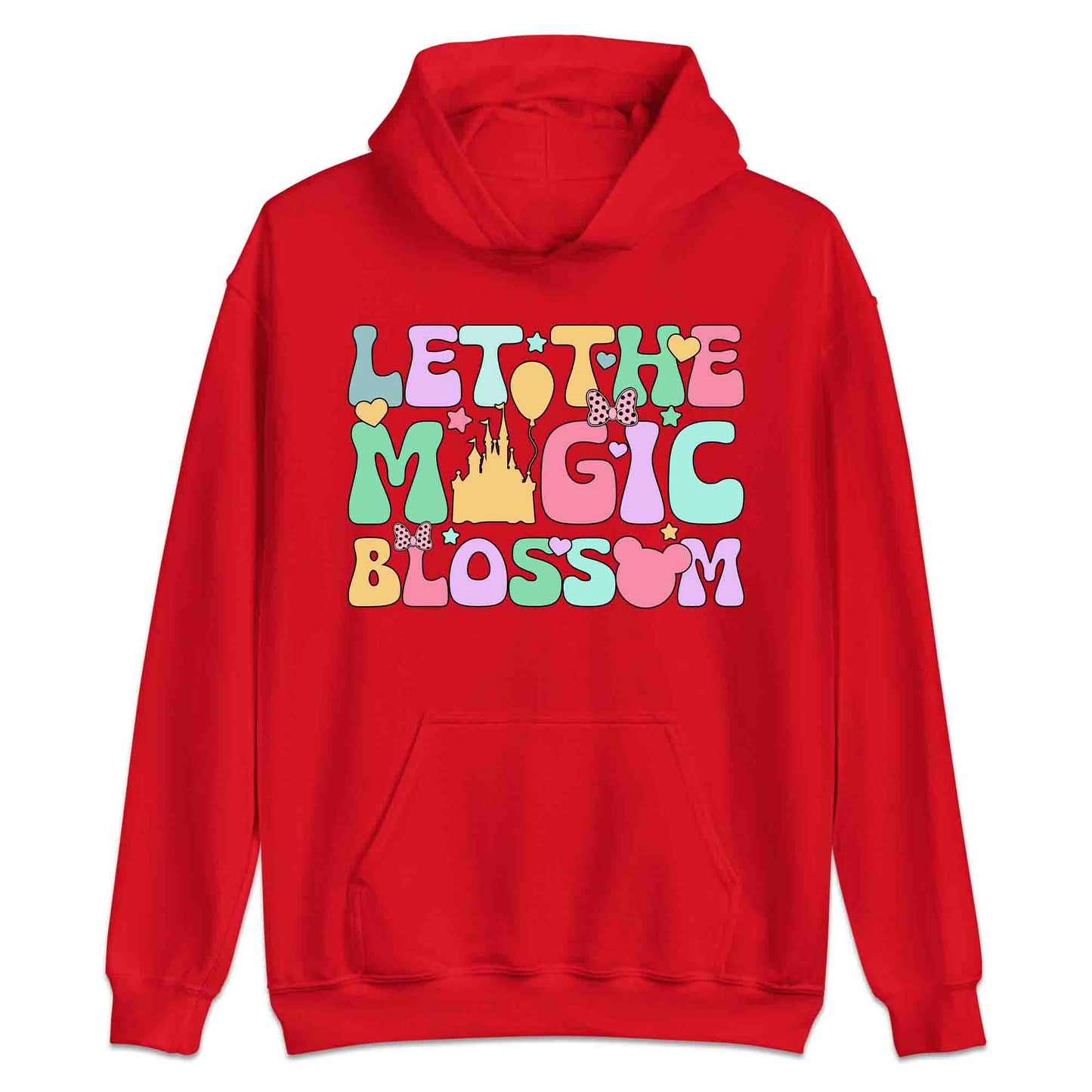 Disney Let the Magic Blossom T-Shirt, Jumper & Hoodie – Pastel Castle & Mouse Ears for Fairy Tale Fans & Dreamy Park Trips | PRODUCT CODE: DMNBWERU