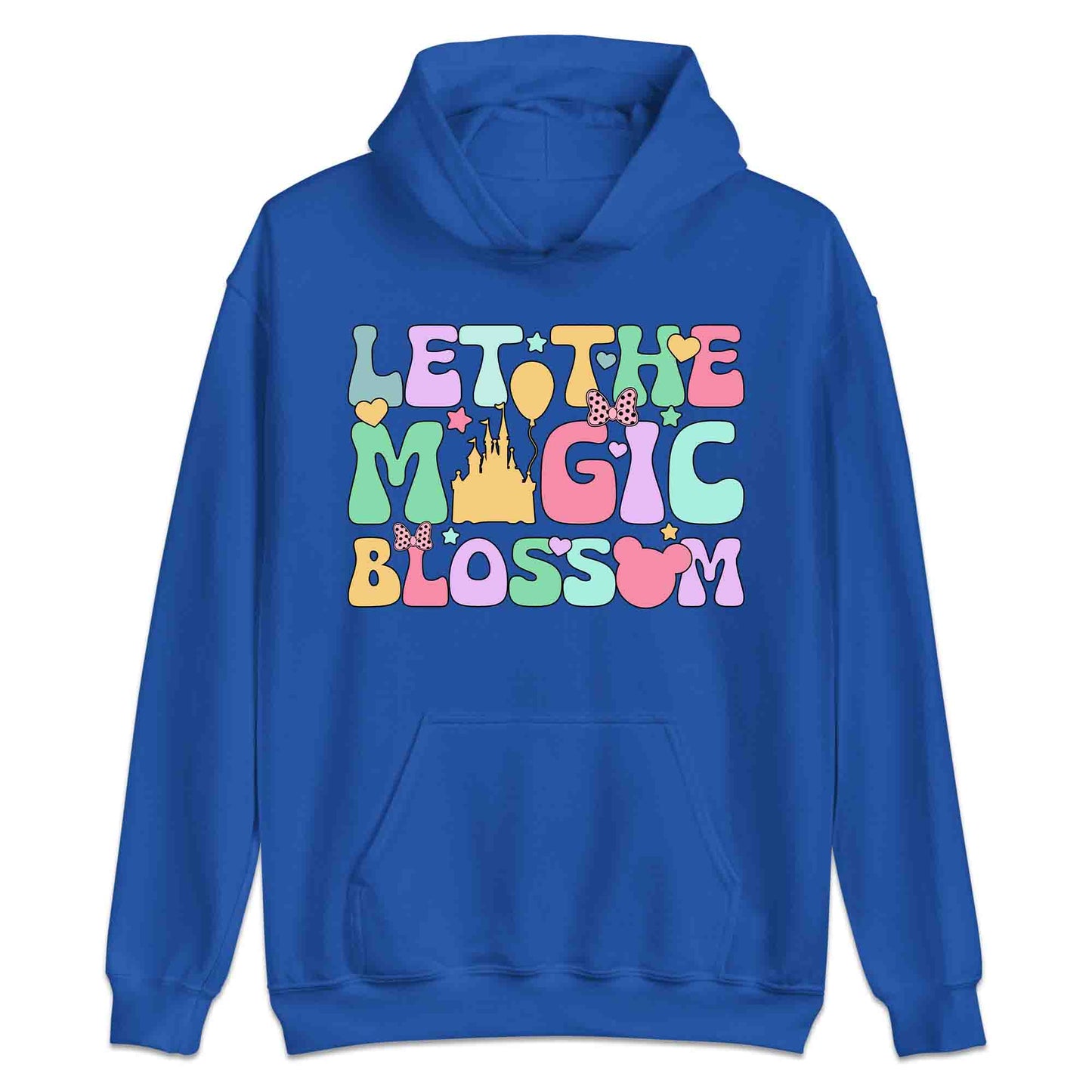 Disney Let the Magic Blossom T-Shirt, Jumper & Hoodie – Pastel Castle & Mouse Ears for Fairy Tale Fans & Dreamy Park Trips | PRODUCT CODE: DMNBWERU