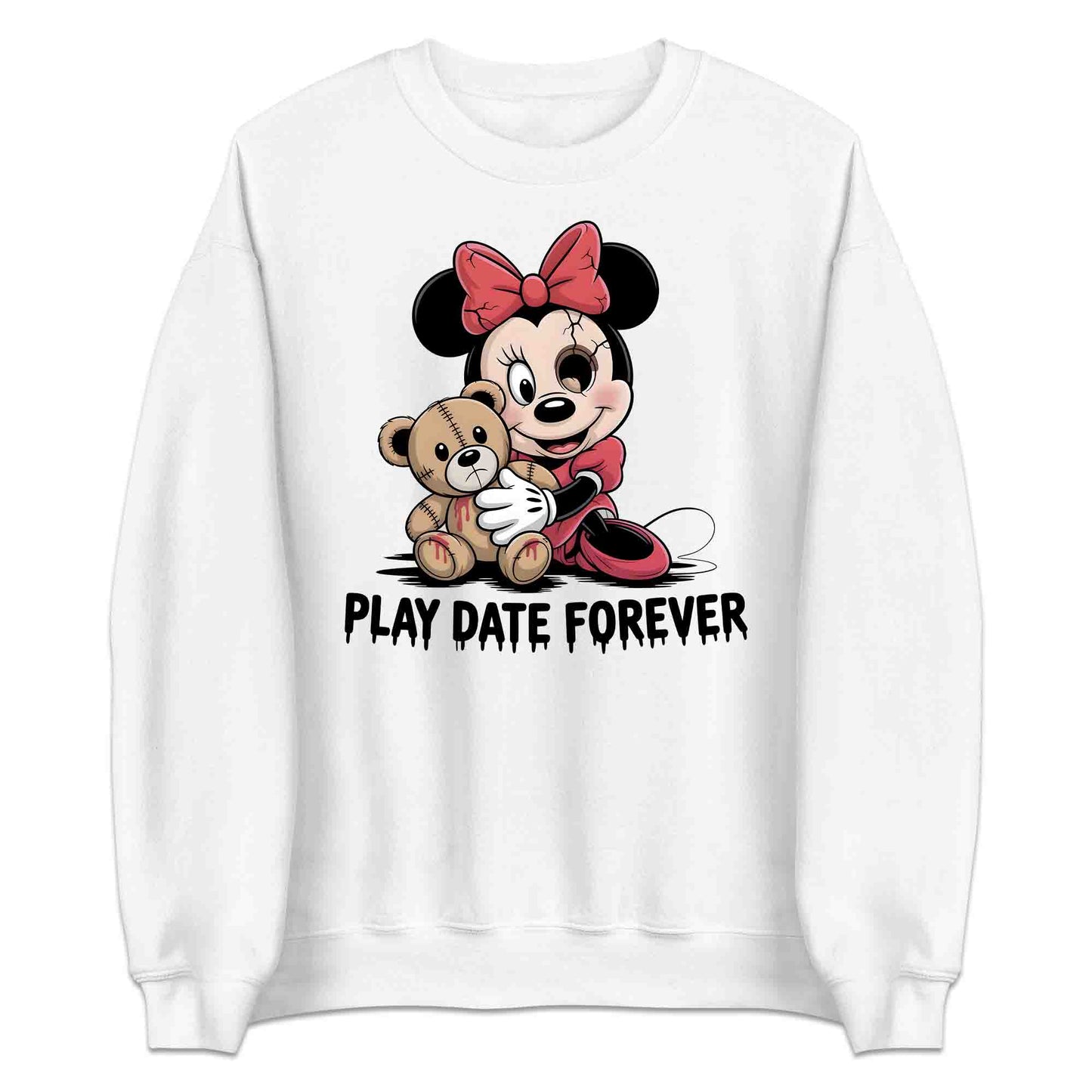 Disney Minnie Mouse Play Date Forever T-Shirt, Horror Cartoon Sweatshirt, Halloween Hoodie | PRODUCT CODE: DMNEWRIPL