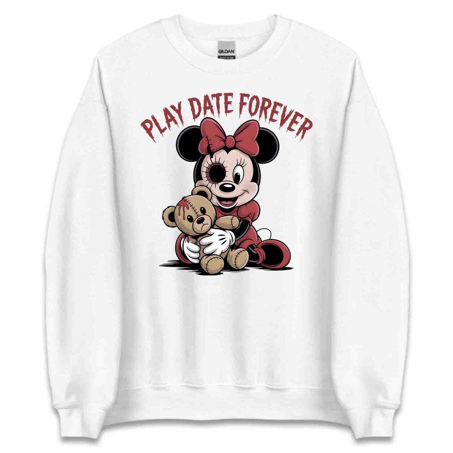 Minnie Mouse Play Date T-Shirt, Horror Cartoon Sweatshirt, Disney Halloween Hoodie | PRODUCT CODE: DNBASWRUO