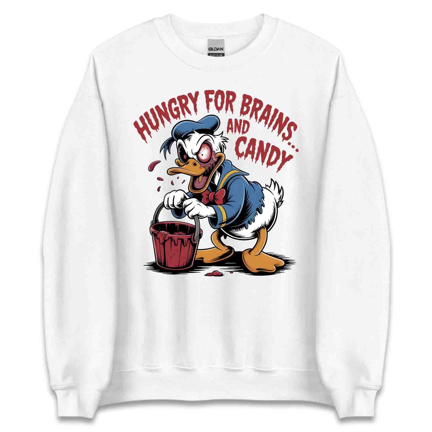 Disney Donald Duck Zombie T-Shirt, Hungry for Brains Sweatshirt, Spooky Halloween Hoodie | PRODUCT CODE: DNHVWEJXK
