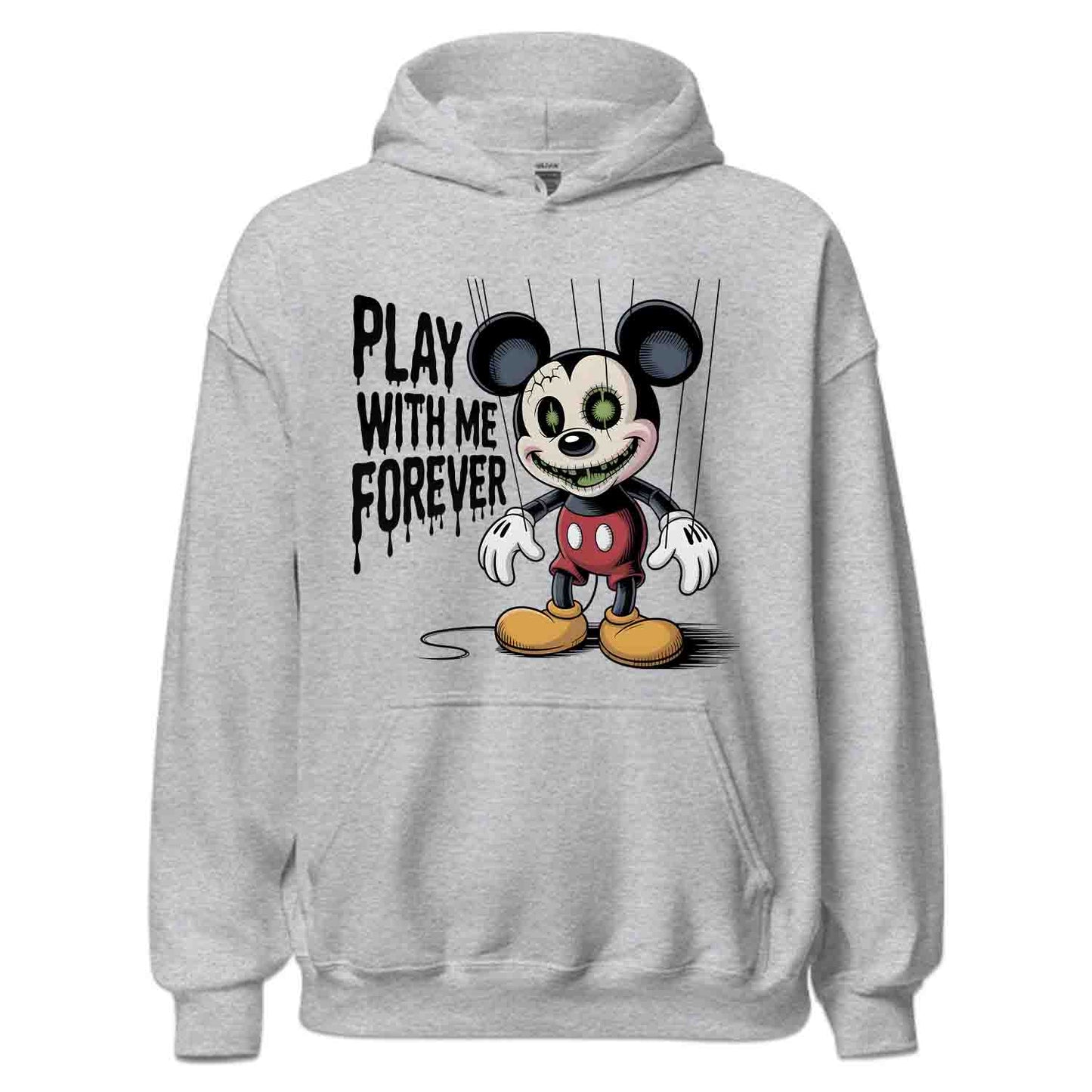 Disney Mickey Mouse Puppet Strings T-Shirt, Haunted Doll Vibes Tee, Spooky Halloween Cartoon Top | PRODUCT CODE: DNMWBEUOS