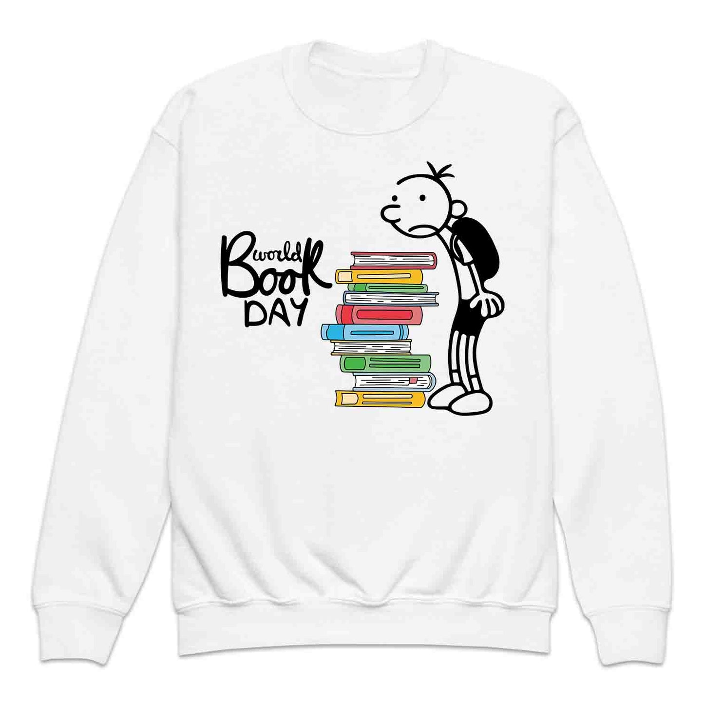 World Book Day Kids T-Shirt | Wimpy Kid Inspired Jumper | Bookworm Cartoon Kids Hoodie | PRODUCT CODE: DNRYASNWOPK