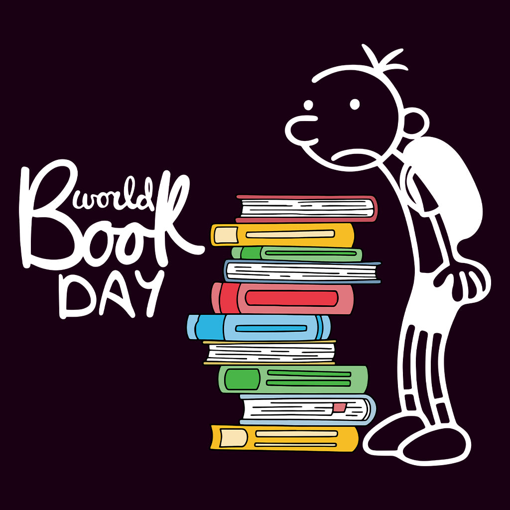 World Book Day Kids T-Shirt | Wimpy Kid Inspired Jumper | Bookworm Cartoon Kids Hoodie | PRODUCT CODE: DNRYASNWOPK