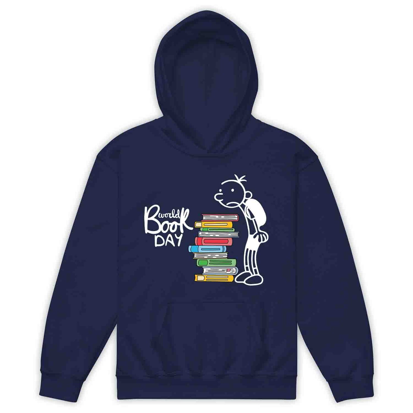 World Book Day Kids T-Shirt | Wimpy Kid Inspired Jumper | Bookworm Cartoon Kids Hoodie | PRODUCT CODE: DNRYASNWOPK