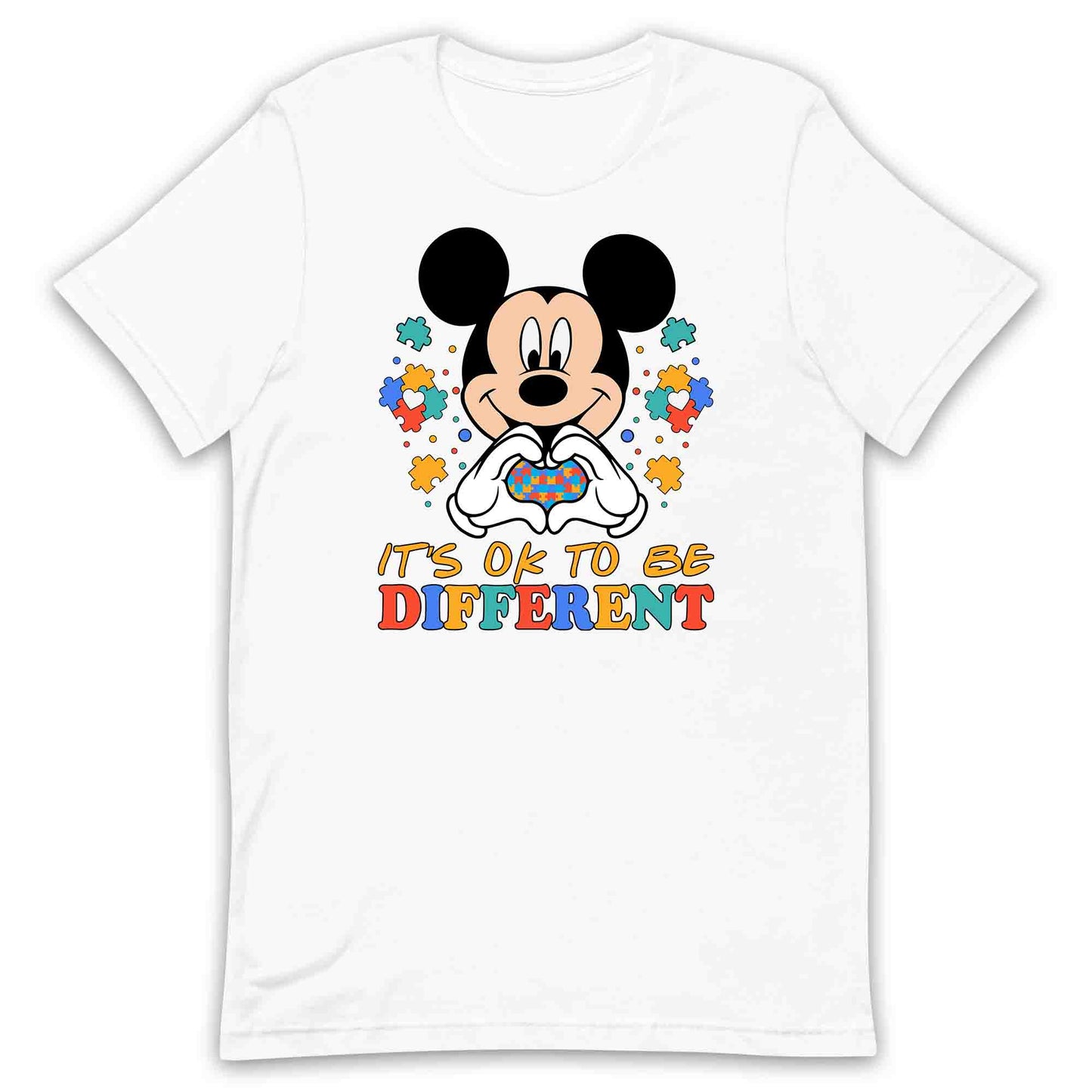 Disney Autism Awareness T-Shirt | Heart Puzzle Piece Jumper | Inclusive Mickey Mouse Hoodie | PRODUCT CODE: DNSYVAHRTPZL