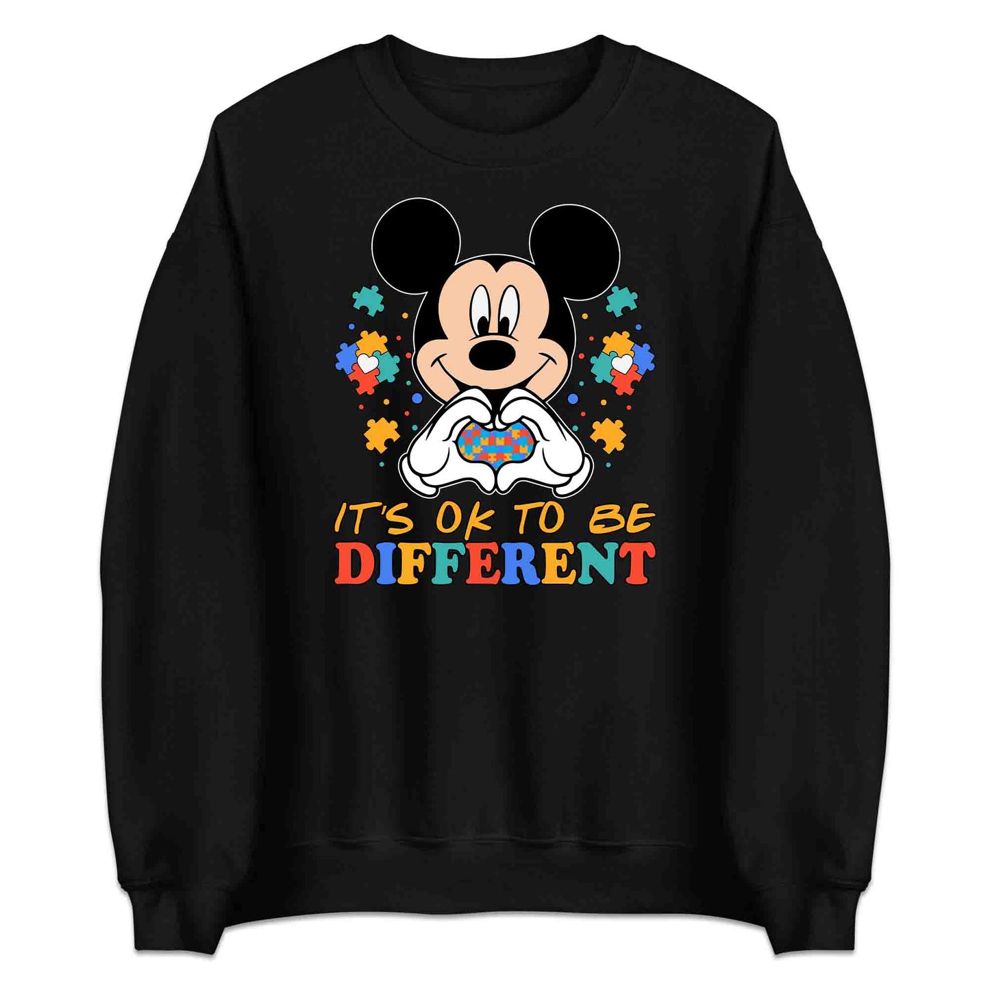 Disney Autism Awareness T-Shirt | Heart Puzzle Piece Jumper | Inclusive Mickey Mouse Hoodie | PRODUCT CODE: DNSYVAHRTPZL