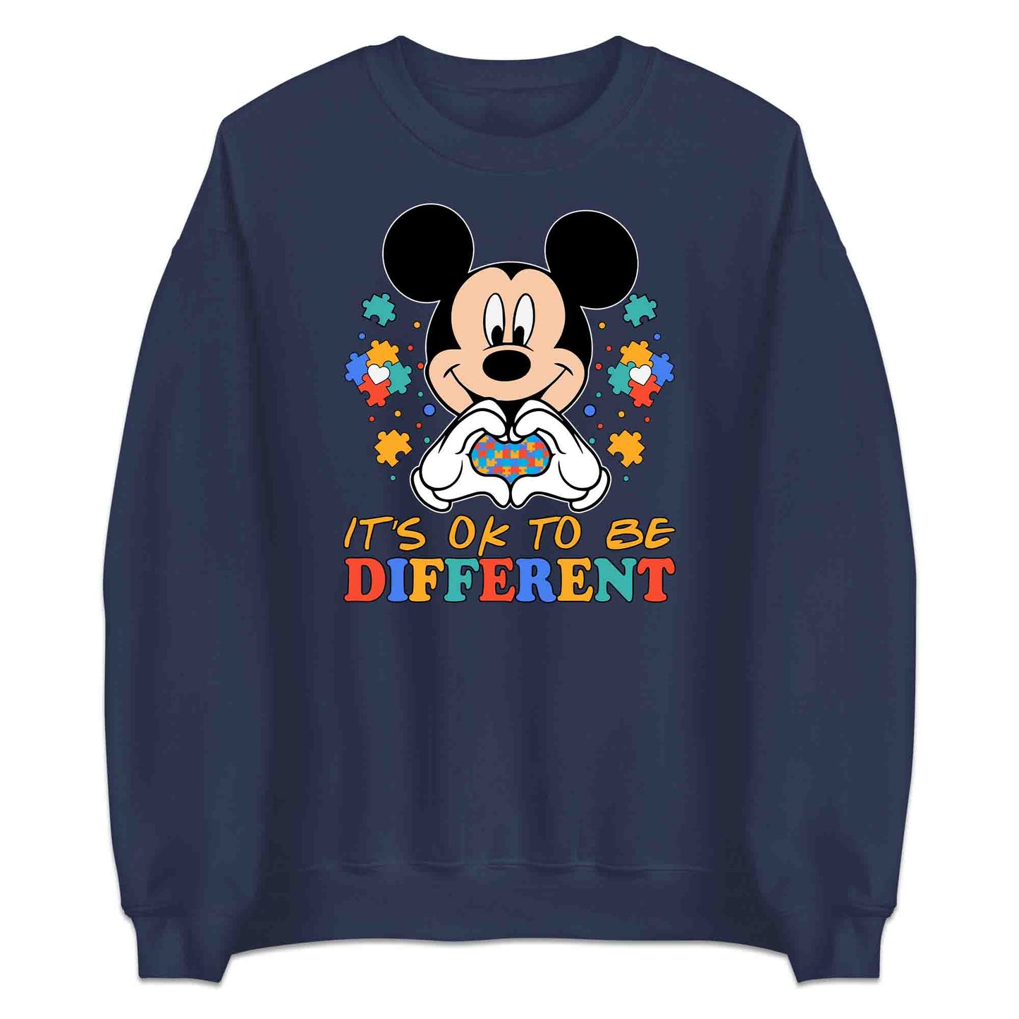 Disney Autism Awareness T-Shirt | Heart Puzzle Piece Jumper | Inclusive Mickey Mouse Hoodie | PRODUCT CODE: DNSYVAHRTPZL