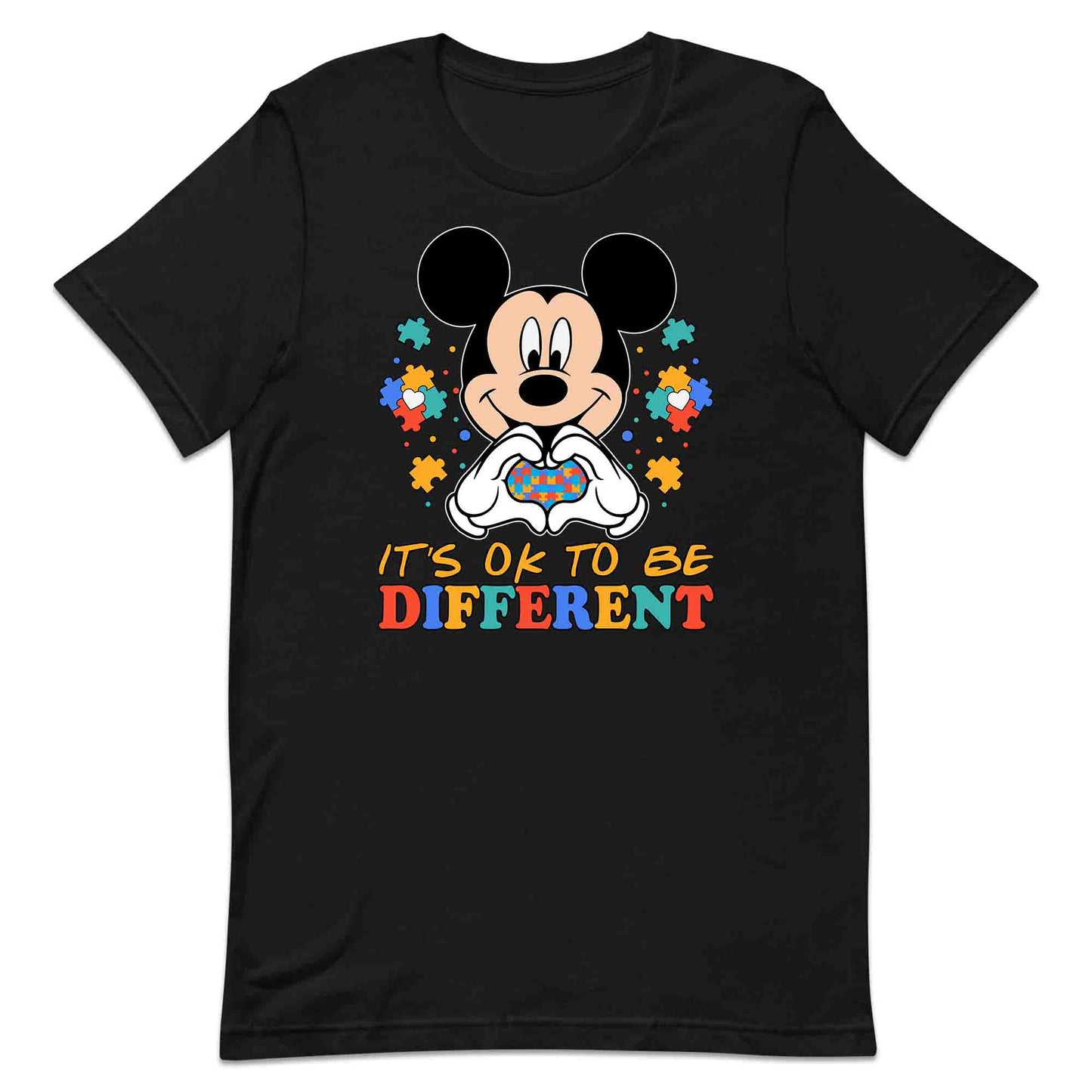 Disney Autism Awareness T-Shirt | Heart Puzzle Piece Jumper | Inclusive Mickey Mouse Hoodie | PRODUCT CODE: DNSYVAHRTPZL