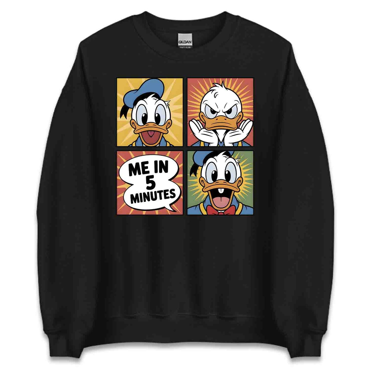 Donald Duck Meme T-Shirt, Funny Disney Cartoon Sweatshirt, Comic Panel Hoodie | PRODUCT CODE: DNWERBVIM