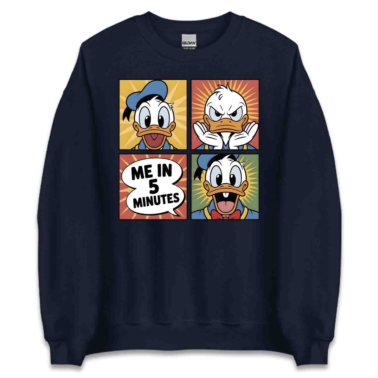 Donald Duck Meme T-Shirt, Funny Disney Cartoon Sweatshirt, Comic Panel Hoodie | PRODUCT CODE: DNWERBVIM