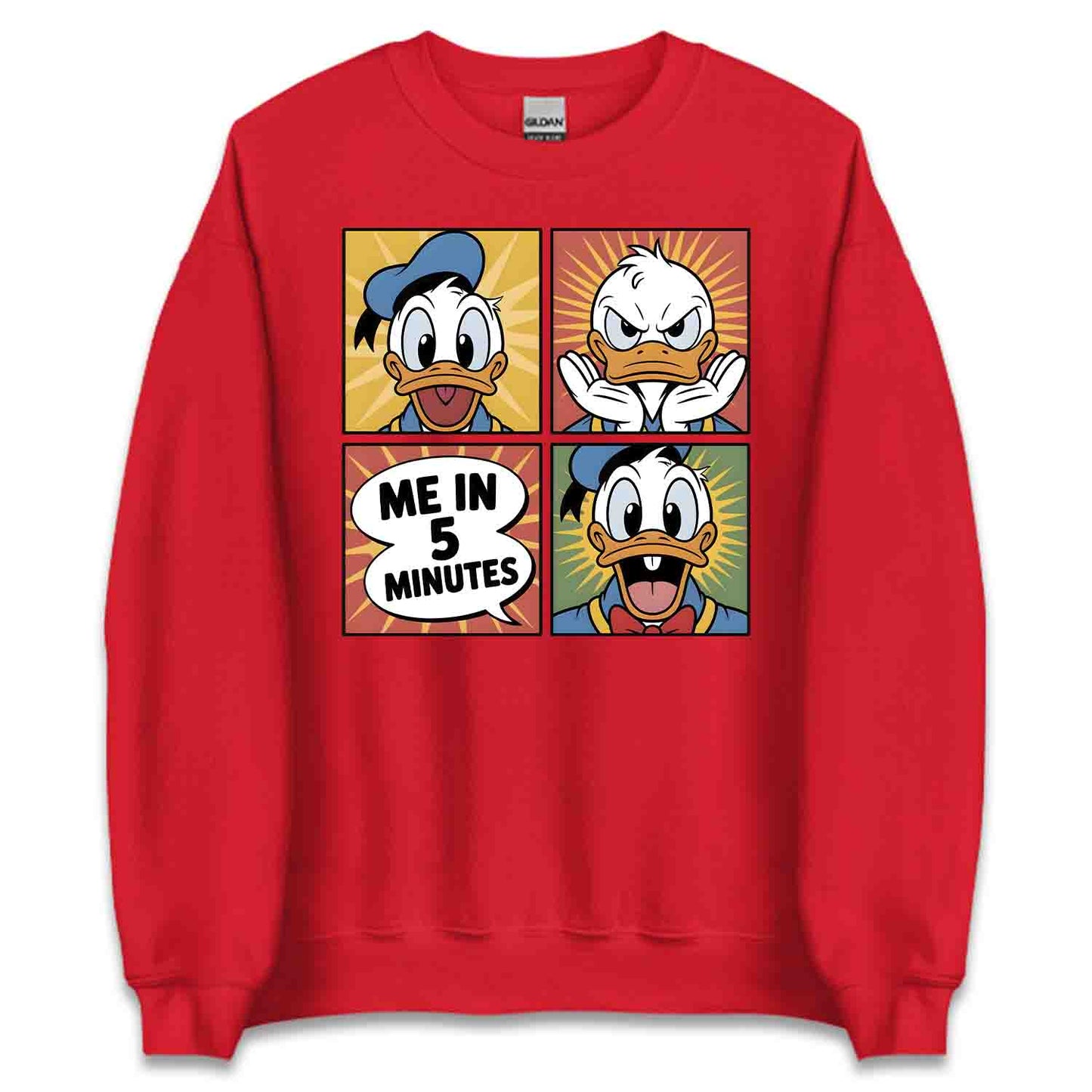 Donald Duck Meme T-Shirt, Funny Disney Cartoon Sweatshirt, Comic Panel Hoodie | PRODUCT CODE: DNWERBVIM