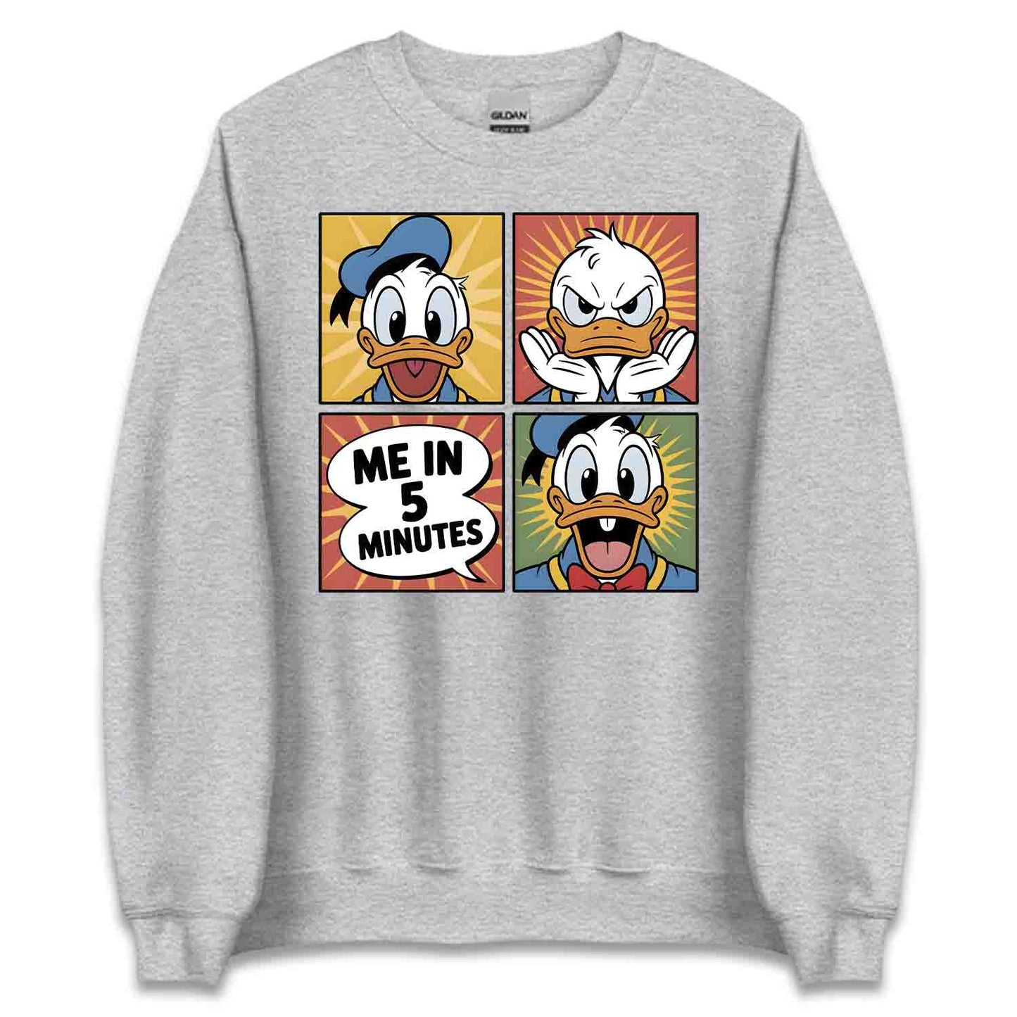 Donald Duck Meme T-Shirt, Funny Disney Cartoon Sweatshirt, Comic Panel Hoodie | PRODUCT CODE: DNWERBVIM