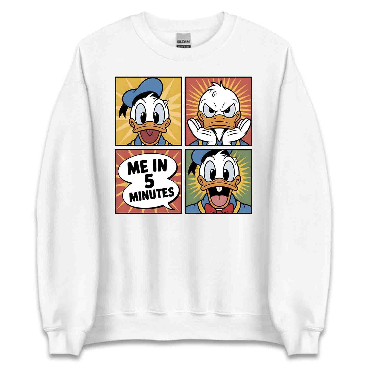 Donald Duck Meme T-Shirt, Funny Disney Cartoon Sweatshirt, Comic Panel Hoodie | PRODUCT CODE: DNWERBVIM