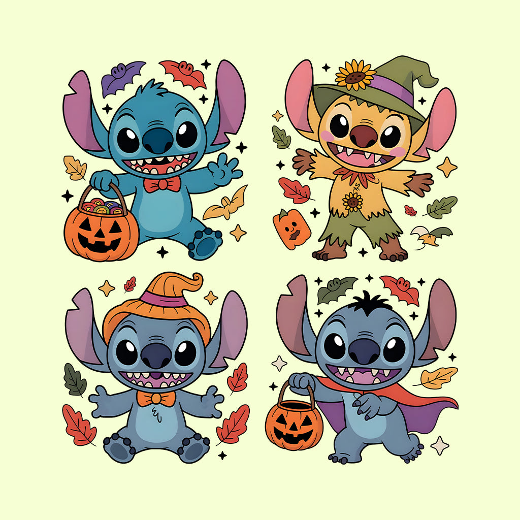 Disney Stitch Halloween T-Shirt, Cute Trick-or-Treat Sweatshirt, Kawaii Party Hoodie | PRODUCT CODE: DNZXCHBWQ