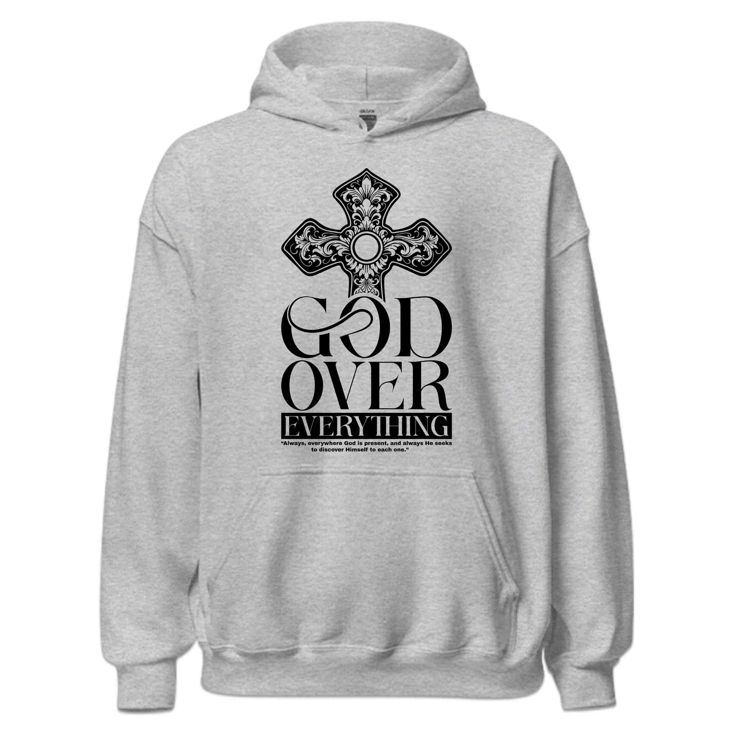 God Over Everything Christian Ornate Cross Inspirational Religious Quote | PRODUCT CODE: DOVRETHNGCSJ
