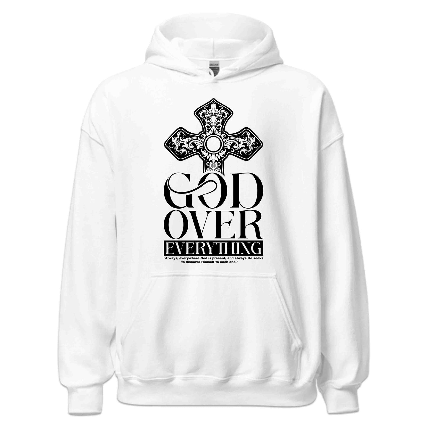 God Over Everything Christian Ornate Cross Inspirational Religious Quote | PRODUCT CODE: DOVRETHNGCSJ