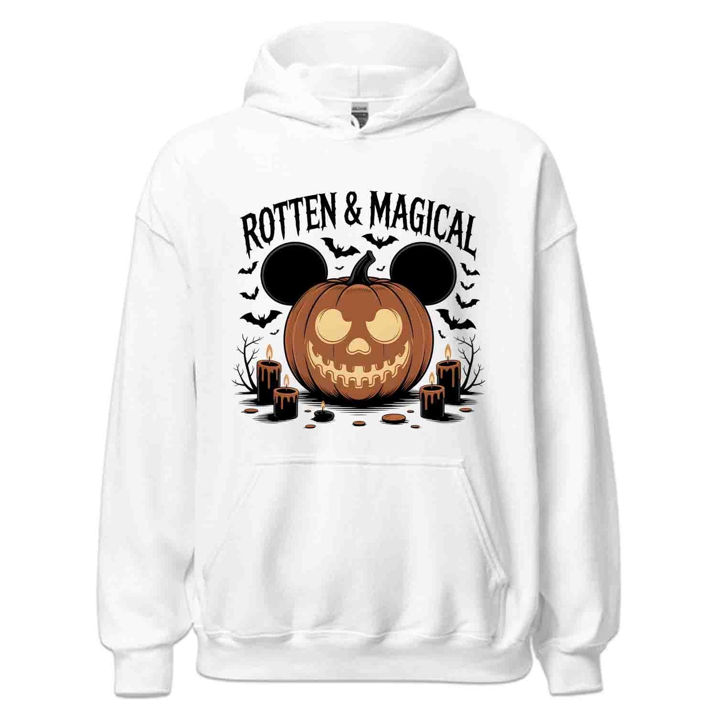 Disney Mickey Mouse Pumpkin T-Shirt, Spooky Halloween Sweatshirt, Rotten & Magical Hoodie | PRODUCT CODE: DPOASDXZC