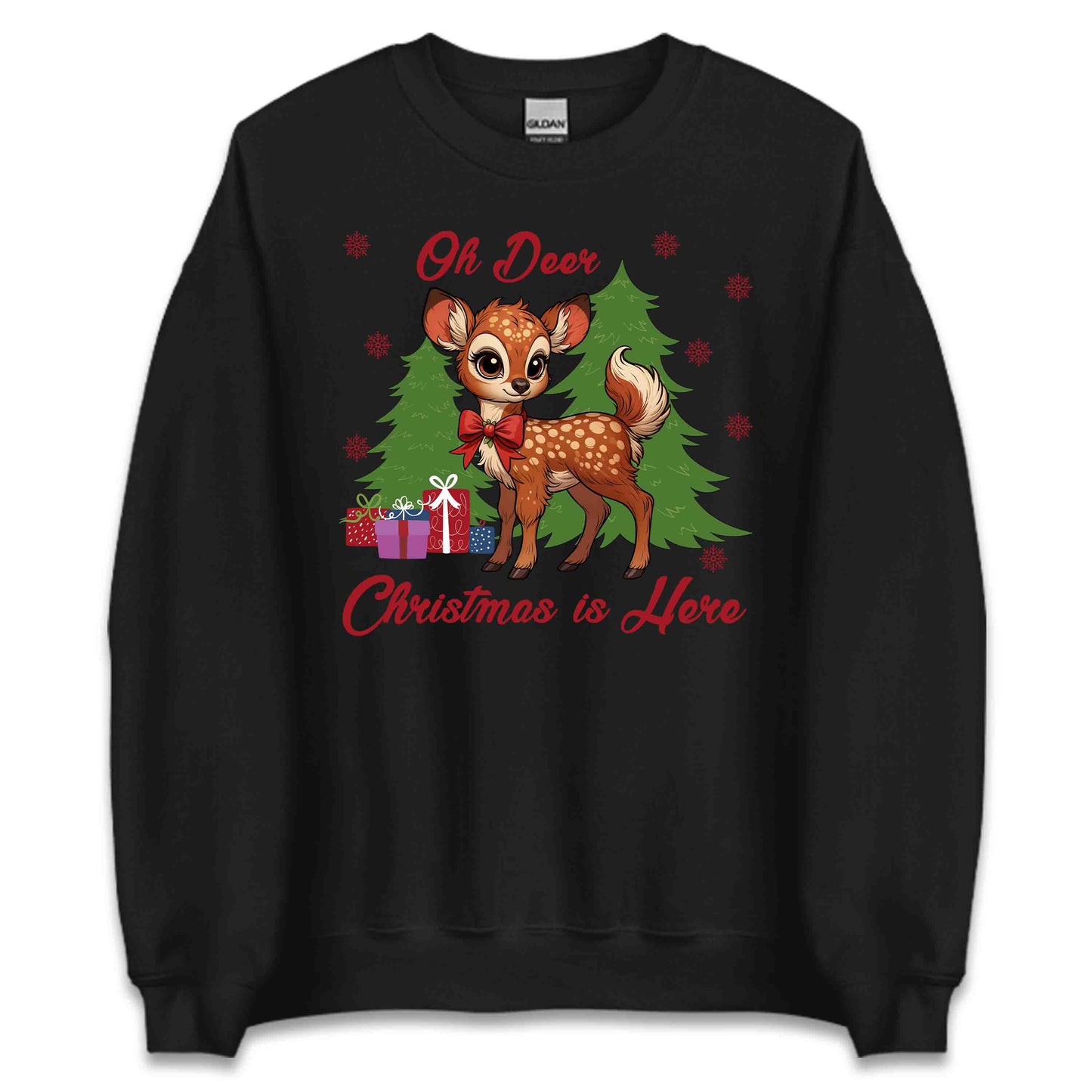 Oh Deer Christmas Is Here Retro Reindeer Xmas | PRODUCT CODE: DRECHTMHREX