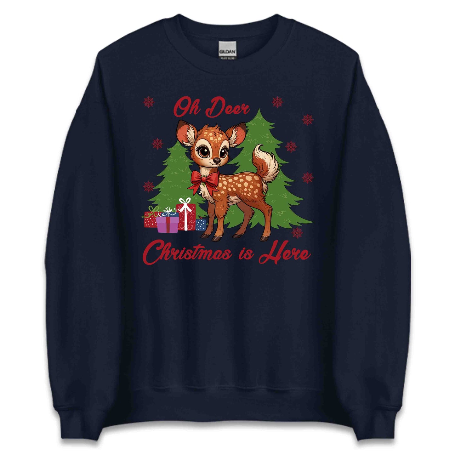 Oh Deer Christmas Is Here Retro Reindeer Xmas | PRODUCT CODE: DRECHTMHREX