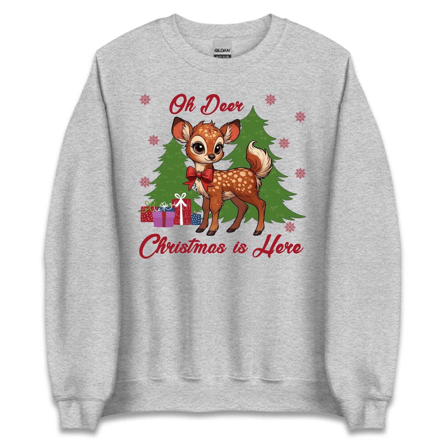 Oh Deer Christmas Is Here Retro Reindeer Xmas | PRODUCT CODE: DRECHTMHREX