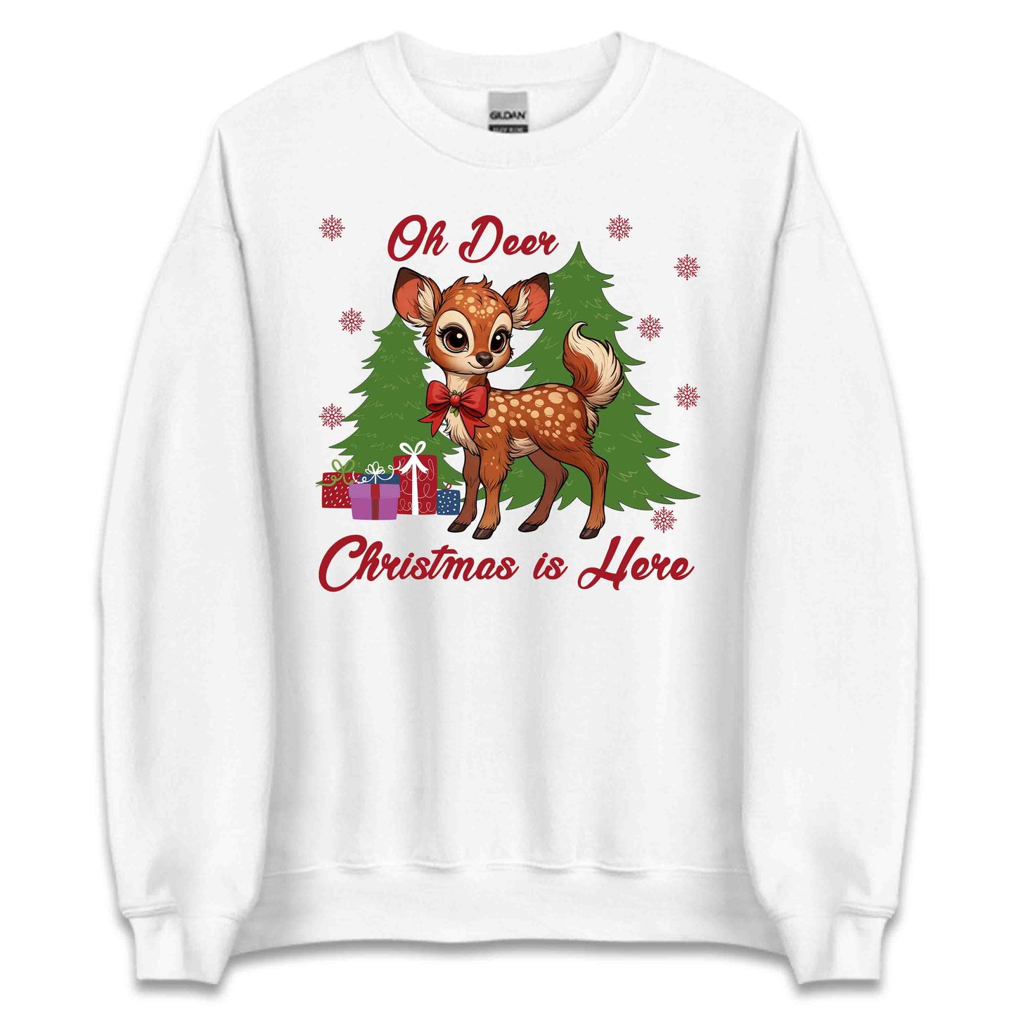 Oh Deer Christmas Is Here Retro Reindeer Xmas | PRODUCT CODE: DRECHTMHREX