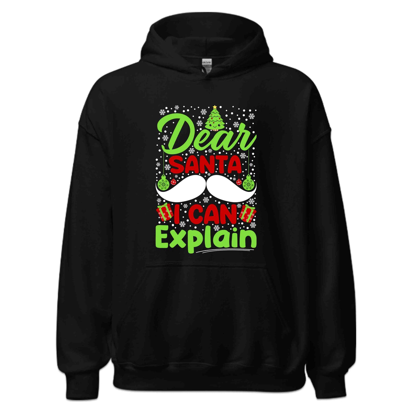 Dear Santa, I Can Explain Funny Christmas Mustache Xmas | PRODUCT CODE: DRTNSACEXPL