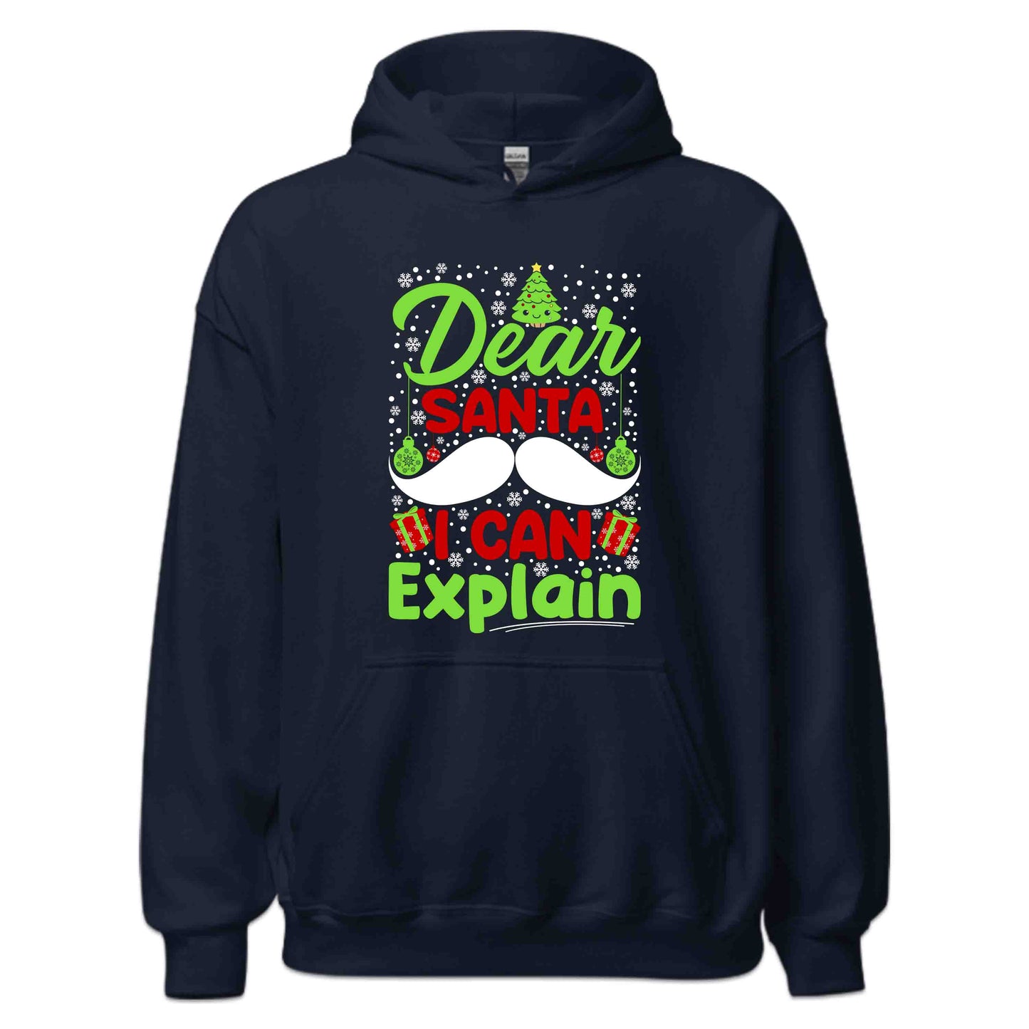 Dear Santa, I Can Explain Funny Christmas Mustache Xmas | PRODUCT CODE: DRTNSACEXPL
