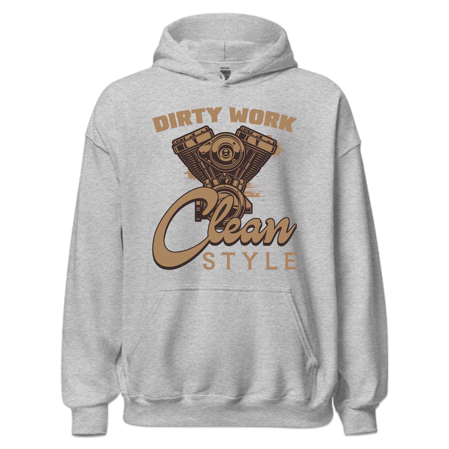 Dirty Work Clean Style Classic Mechanic Inspired Vintage Motorcycle Engine | PRODUCT CODE: DRYTWKORCLNES
