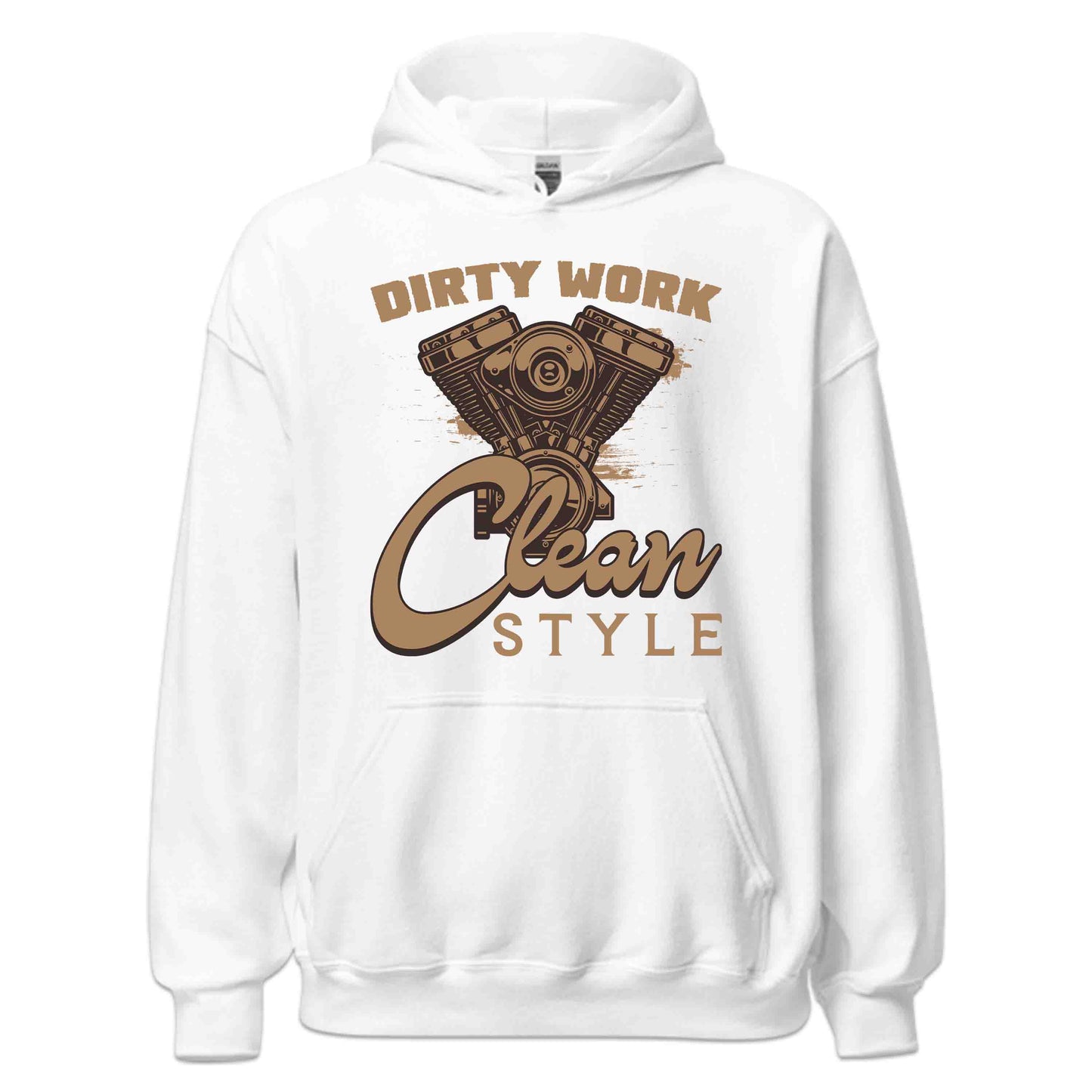 Dirty Work Clean Style Classic Mechanic Inspired Vintage Motorcycle Engine | PRODUCT CODE: DRYTWKORCLNES