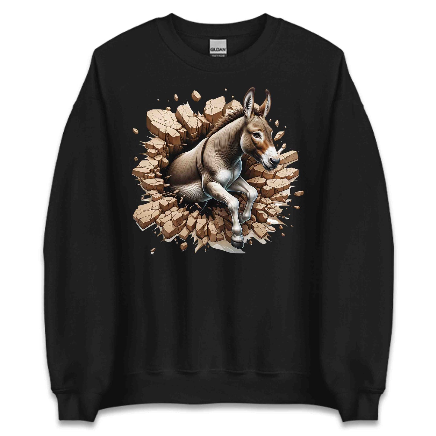 Donkey Breaking Through Wall 3D Realistic Donkey | PRODUCT CODE: DSKNYBRKLECA