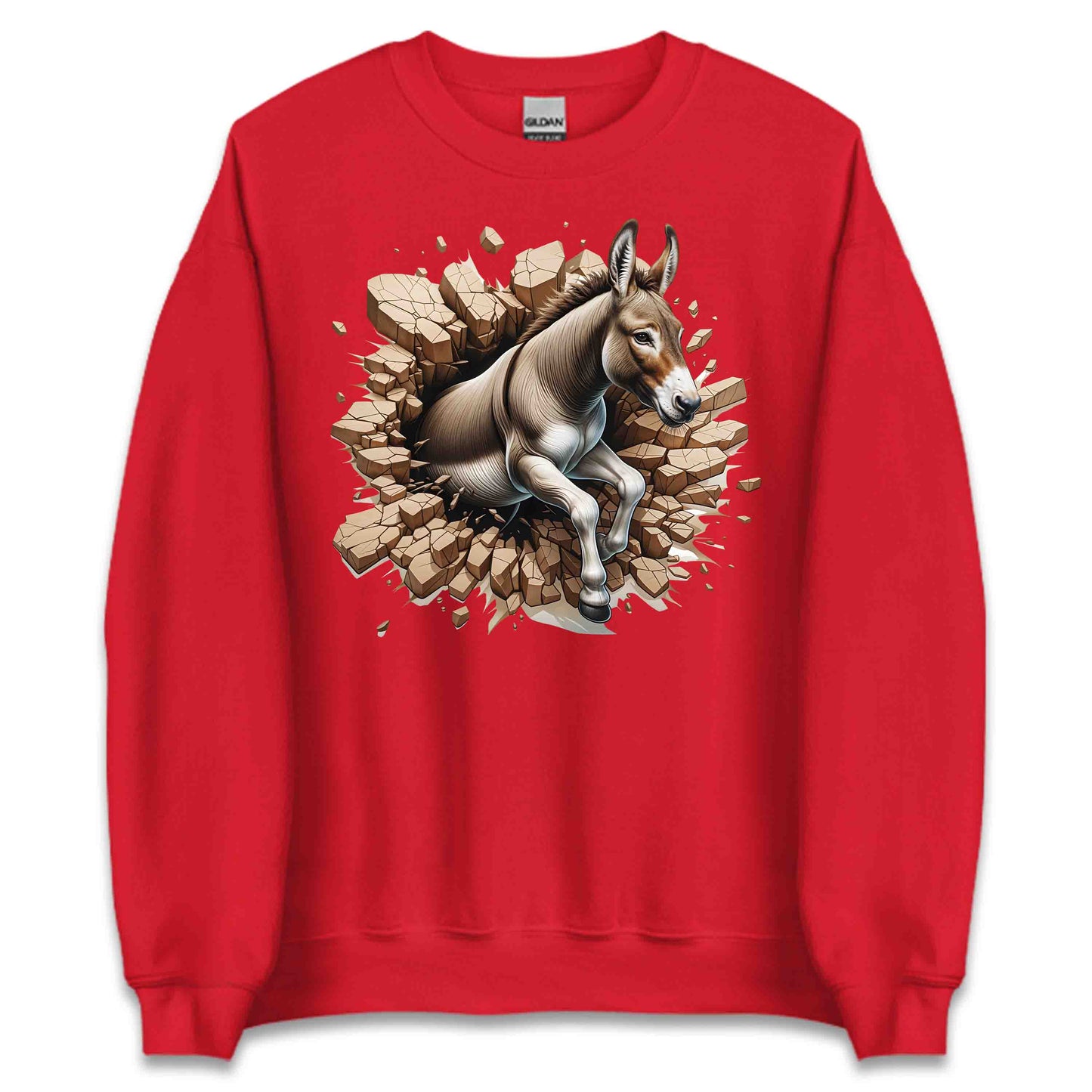 Donkey Breaking Through Wall 3D Realistic Donkey | PRODUCT CODE: DSKNYBRKLECA