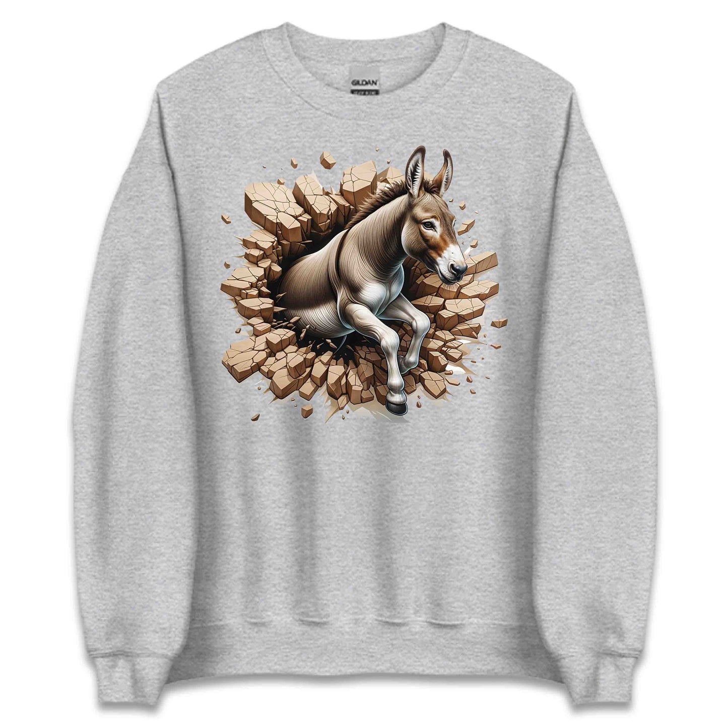 Donkey Breaking Through Wall 3D Realistic Donkey | PRODUCT CODE: DSKNYBRKLECA