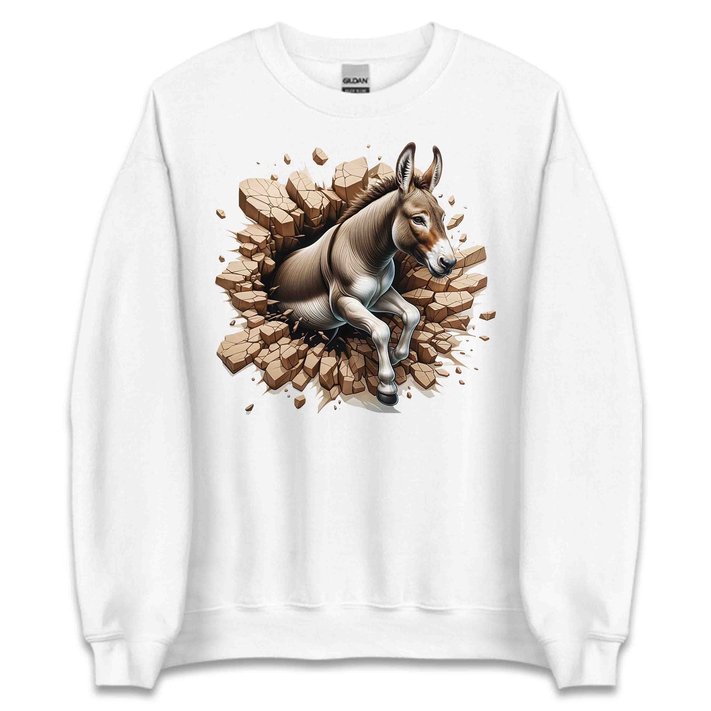 Donkey Breaking Through Wall 3D Realistic Donkey | PRODUCT CODE: DSKNYBRKLECA