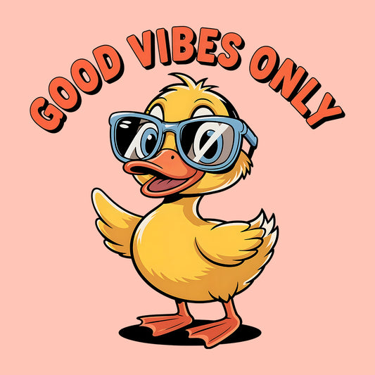 Cool Duck Retro Summer Tee, Sweatshirt & Hoodie – Funny Good Vibes Only Shirt | PRODUCT CODE: DUIXCKJQW
