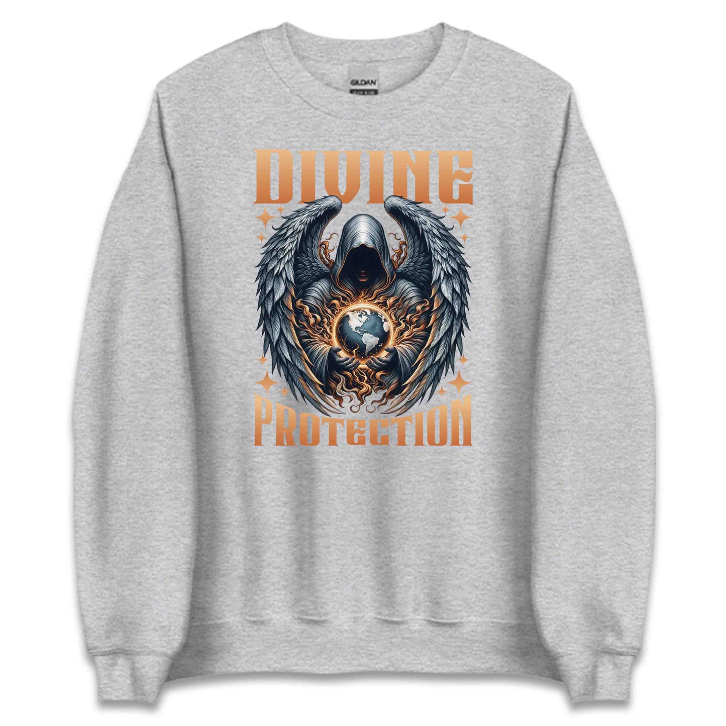 Divine Protection Guardian Angel with Glowing Earth | PRODUCT CODE: DVNPRTCNOGUA