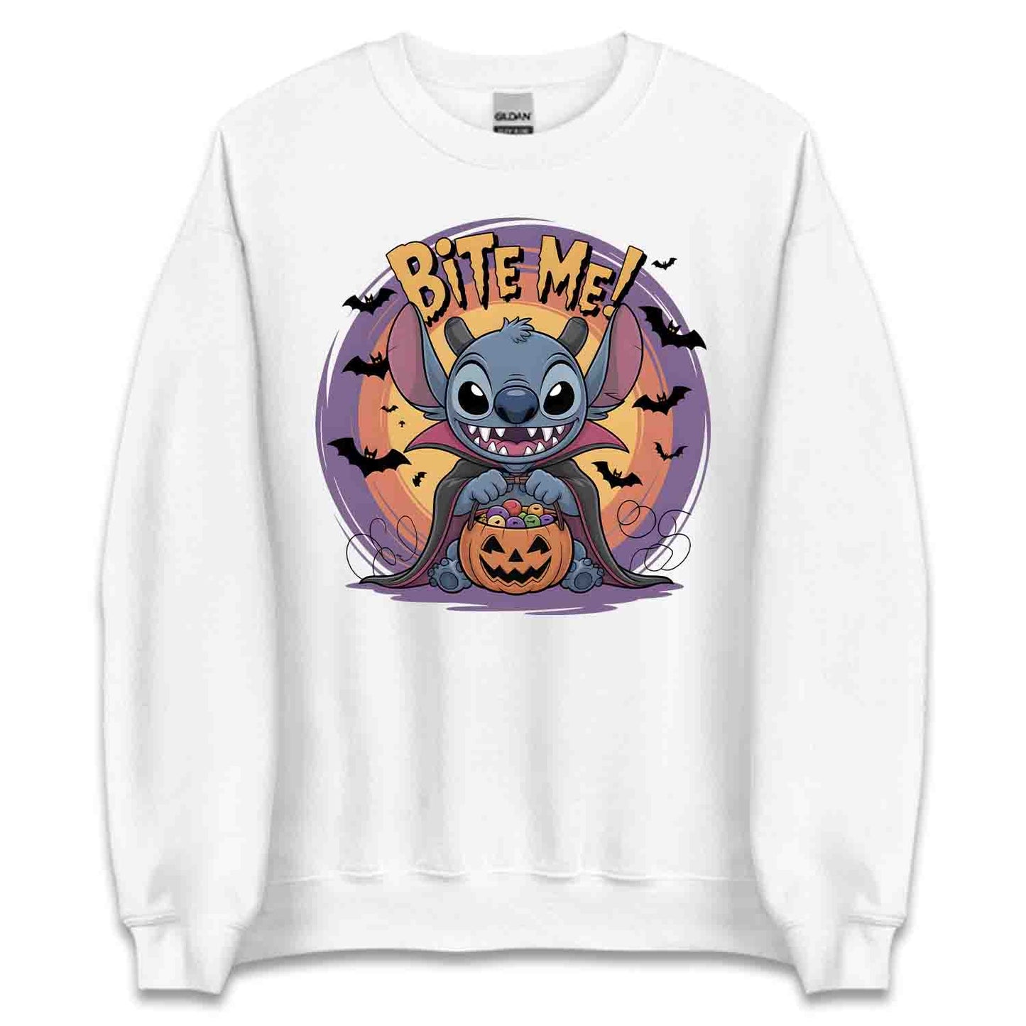 Disney Lilo & Stitch Vampire T-Shirt, Bite Me Halloween Sweatshirt, Horror Cartoon Hoodie | PRODUCT CODE: DVWEBRBITA