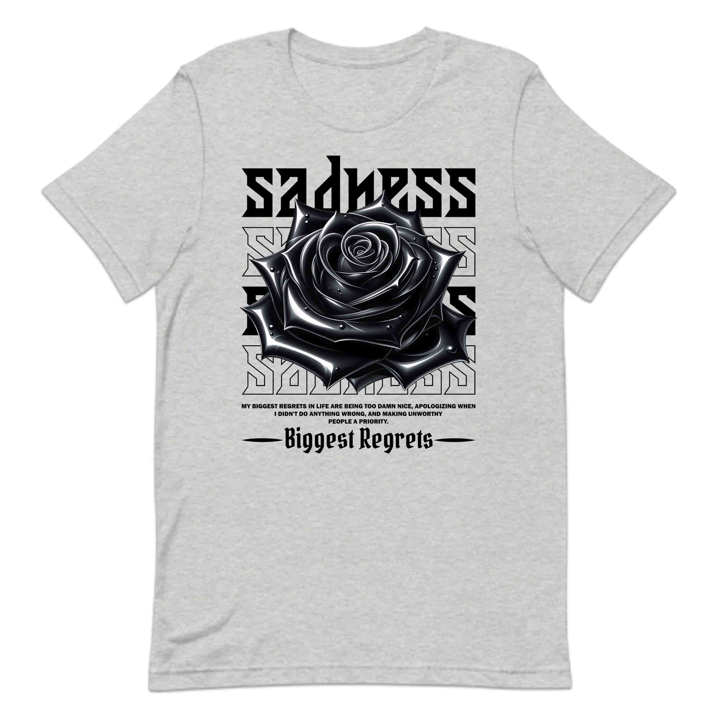 Edgy Black Rose Sadness Biggest Regrets Dark Aesthetic | PRODUCT CODE: EDYGBKCRSED