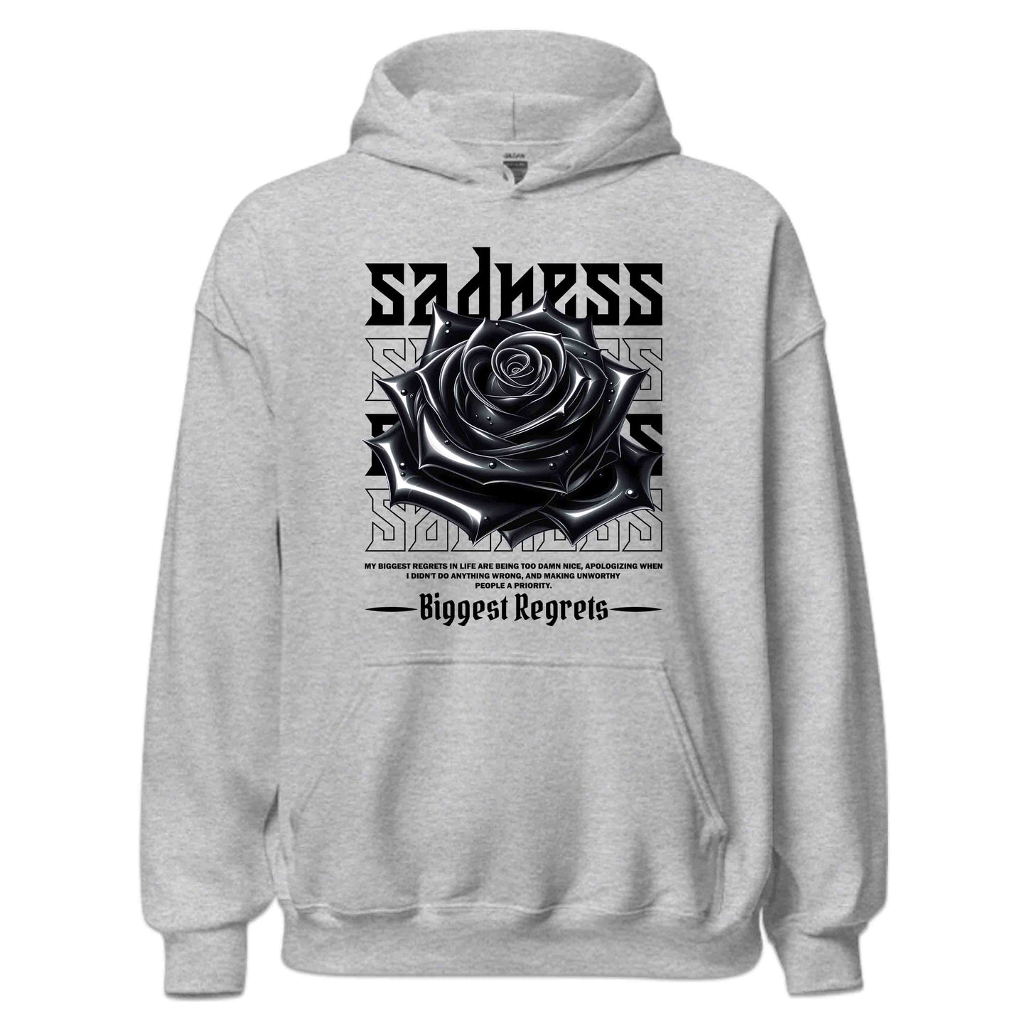 Edgy Black Rose Sadness Biggest Regrets Dark Aesthetic | PRODUCT CODE: EDYGBKCRSED
