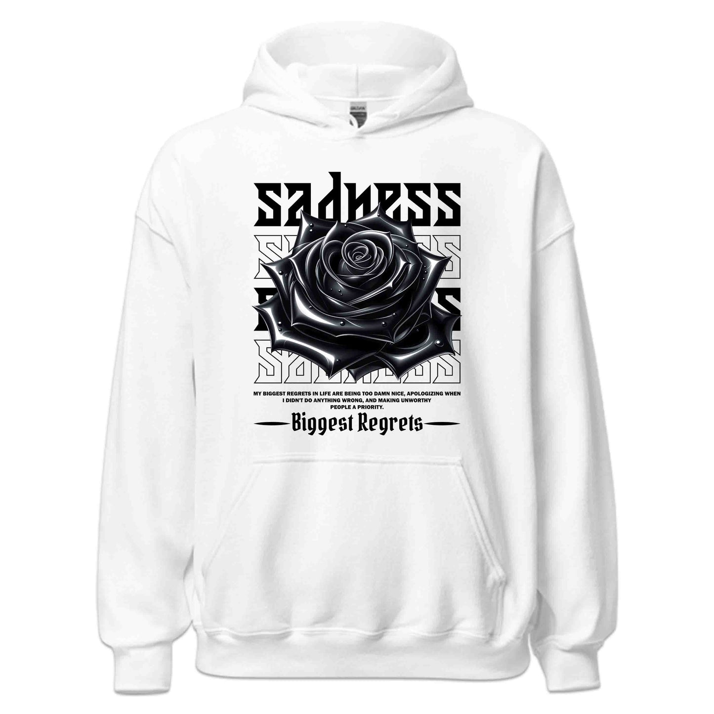 Edgy Black Rose Sadness Biggest Regrets Dark Aesthetic | PRODUCT CODE: EDYGBKCRSED