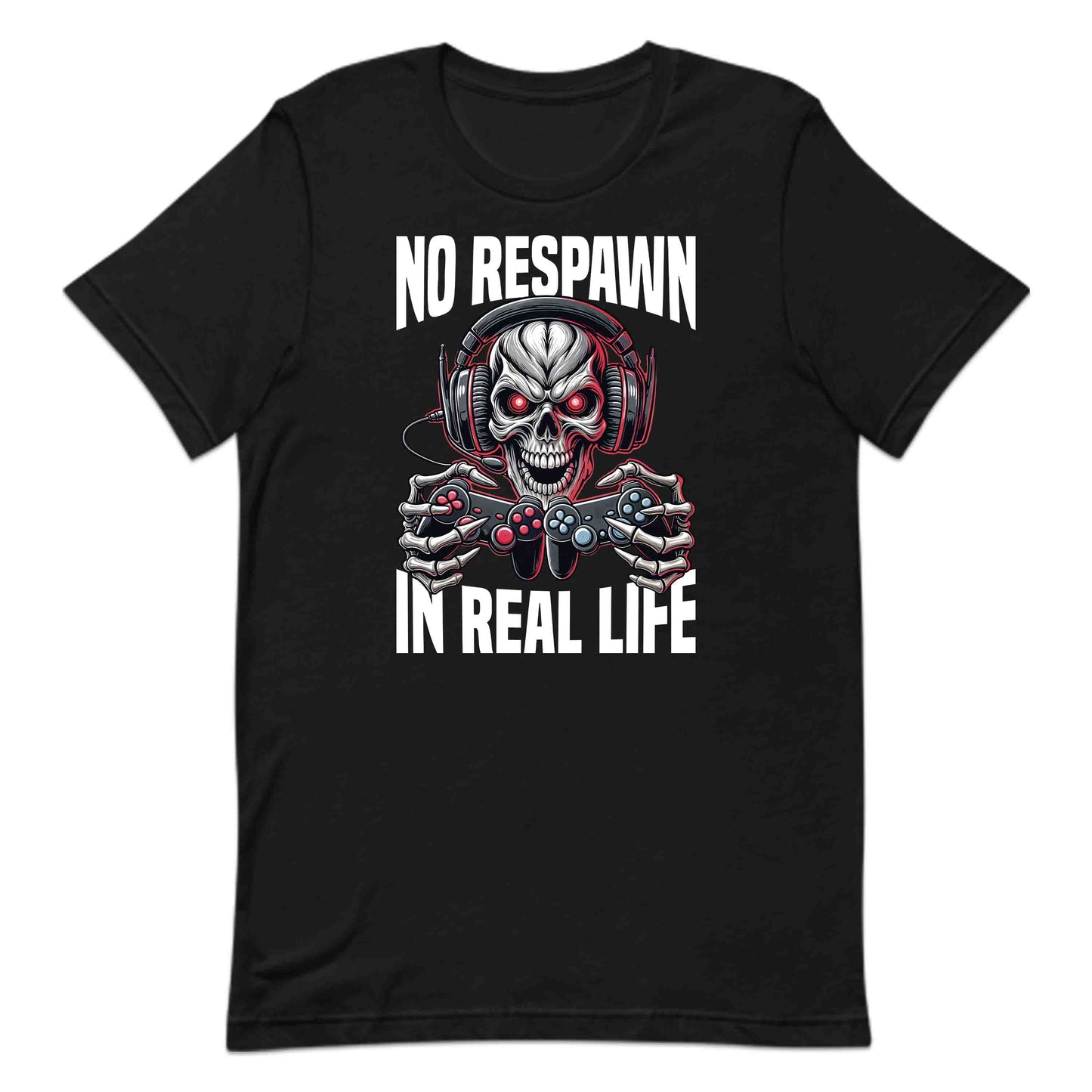 Edgy Gamer Skull with Controller & Headphones No Respawn in Real Life | PRODUCT CODE: EDYGMRESKLUW