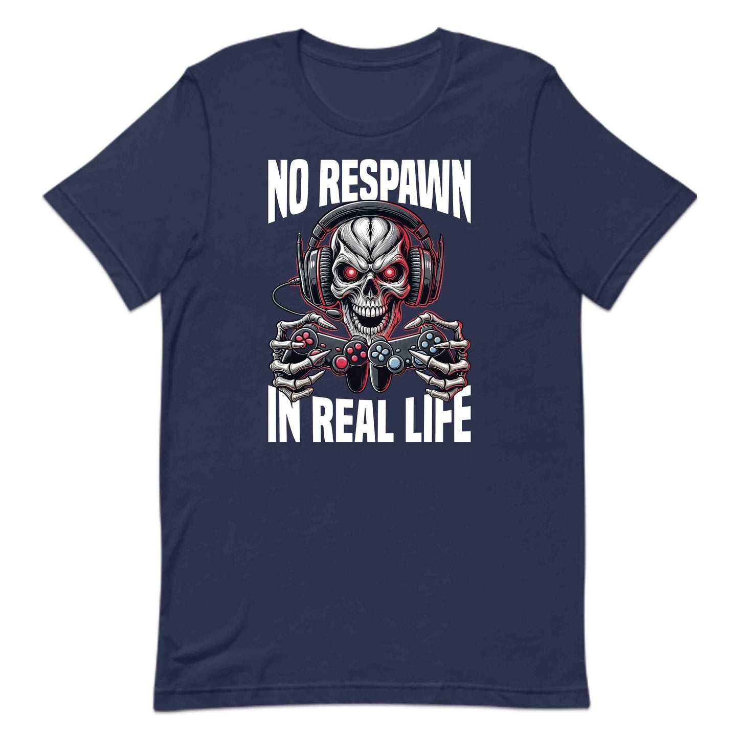 Edgy Gamer Skull with Controller & Headphones No Respawn in Real Life | PRODUCT CODE: EDYGMRESKLUW